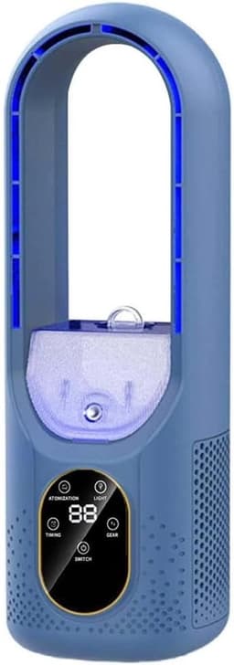 Draagbare airconditionerventilator, luchtverdamperkoeler, USB-airconditionerventilator, mini-airconditionerkoeler (blauw) — thumbnail 1
