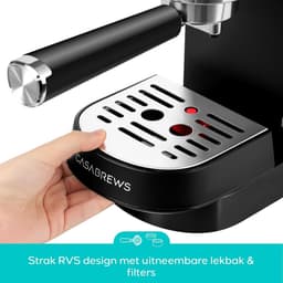 Espressomachine - Koffiemachine met Bonen - Espresso Machine - Koffieapparaat — thumbnail 4