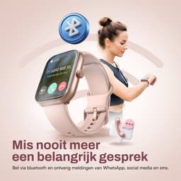SAMMIT Luxe Smartwatch Dames Rosé Goud - Slaapmonitor - Stappenteller - Saturatiemeter - Geschikt voor IOS en Android - Full HD - Met 3 Bandjes — thumbnail 4