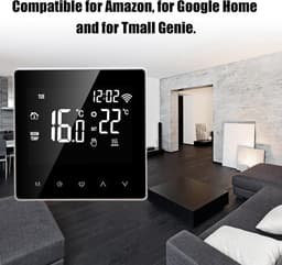 Slimme Wifi Thermostaat voor Elektrische en Watergestookte Vloerverwarming - LCD Touchscreen — thumbnail 4