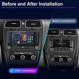 Junsun Autoradio - Geschikt voor Volkswagen & Skoda & Seat - Android 15 - Draadloos Carplay & Android Auto - 2+64GB - 7 Inch HD Touchscreen - Bluetooth, USB, Wifi & MP5 - Navigatiesysteem - Achteruitrijcamera & Microfoon & RDS & Quad-core processor — thumbnail 5