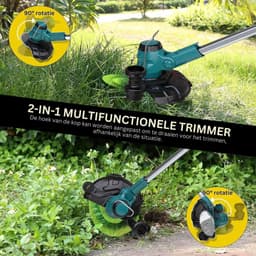 CLVP® Grasmaaier Elektrisch - Grastrimmers met Accu - Groen — thumbnail 3