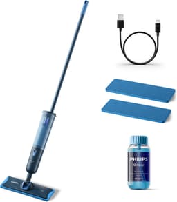 PHILIPS OneUp XV3101/11 Elektrische dweil Blauw inclusief 2 dweildoeken — thumbnail 1