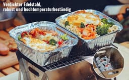 Opvouwbare BBQ - barbecue houtskool - Houtskoolbarbecues - Camping barbecues- Barbeque - Voor 1-2 Personen - Camping Picknick Outd — thumbnail 5