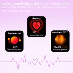 Kiraal Aura AMOLED Smartwatch voor Dames – 4 Bandjes (RVS, Nylon & 2x Siliconen) – Hartslagmeter – Stappenteller – Slaapmonitor – Multisport – Compatibel met Android & iOS – Zwart en Blauw — thumbnail 5