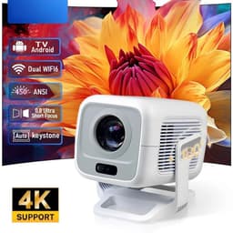 Norvia - 4K Mini beamer - 1080P projector - Draagbare bioscoop - Smartphone - Bluetooth - IOS - Android - 130 Inch - WiFi 6 — thumbnail 1