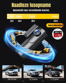 MIRA® Dashcam Voor en Achter - Dashcam - Dashcam Voor Auto - Zwart -‎ 5cm x 10cm x 4cm — thumbnail 4