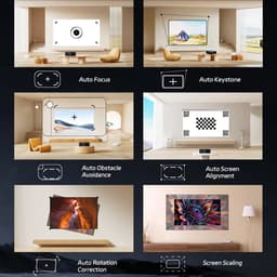 Mini Beamer - Projector - Digitale Beamer - Draagbaar - Smart TV Projectors - 1080P - 4K Full HD - Met Elektrische standaard - 1200ANSI - 130W - Android System - EU-stekker — thumbnail 5