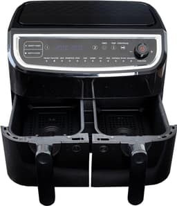XXL Dubbele Heteluchtfriteuse 9L (2x4.5L) - Digitaal met 2 Aparte Manden & 2400W — thumbnail 1