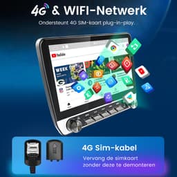 Junsun Autoradio - Geschikt Voor Peugeot 107/ Toyota Aygo & Citroën C1 (2005-2014) Accessoires - Android 15 - Draadloze CarPlay, Bluetooth, GPS-Navigatiesysem, 10.1 inch IPS Touchscreen, 4GB+64GB, DSP, 4G, RDS, Octa-core processor — thumbnail 3