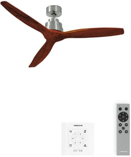 CREATE - Stille plafondventilator met technische ABS bladen 40W (Ø132cm) - Geen licht - Controller voor wandmontage +Afstandsbediening - 6 snelheden - Programmeerbaar - WIND STYLANCE — thumbnail 1