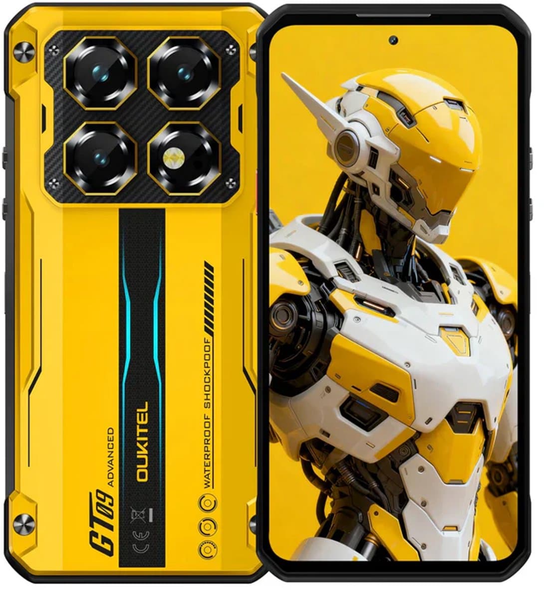 OUKITEL WP60 5G Rugged Smartphone - 16GB RAM + 512GB Opslag - 7,2 inch HD+ Scherm - 10000mAh Batterij - 108MP Camera - NFC - Android 15 - Geel — afbeelding 1