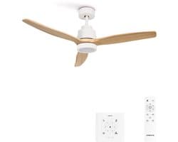 CREATE - Stille plafondventilator van 40 W met technische ABS-bladen, verkrijgbaar in verschillende maten - M - Met licht - Controller voor wandmontage
