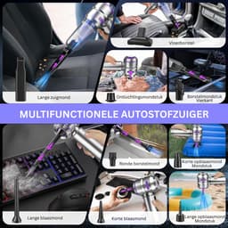 CLVP® Kruimeldief Draadloos - Auto Stofzuiger - Handstofzuiger - Zilver — thumbnail 4