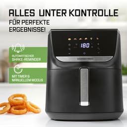 GOURMETmaxx AirGenius heteluchtfriteuse - 7,5 l | Friteuse met 7 programma's | Minioven - vetarm frituren voor max. 7 personen | Heteluchtfriteuse met kleurendisplay en led-touchscreen — thumbnail 2