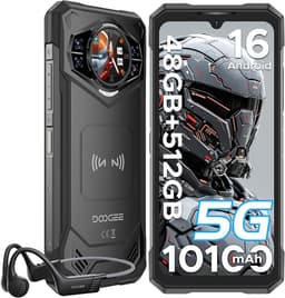 Doogee S200X VIP Robuuste Smartphone - 48GB RAM 512GB ROM(TF 2TB) - 10100 mAh - 6,72 inch 120Hz - Android 16 - 100MP AI Camera - Dual SIM 5G Telefoon - IP68,IP69K - NFC,GPS,OTG,FM,Face ID - Zwart — thumbnail 1