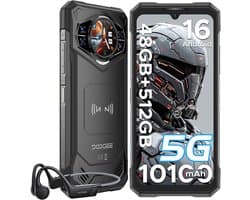 Doogee S200X VIP Robuuste Smartphone - 48GB RAM 512GB ROM(TF 2TB) - 10100 mAh - 6,72 inch 120Hz - Android 16 - 100MP AI Camera - Dual SIM 5G Telefoon - IP68,IP69K - NFC,GPS,OTG,FM,Face ID - Zwart