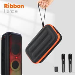 Kraftverdia® EVA Draagbare Opbergtas Voor JBL PartyBox Draadloze Microfoon Oplaadbare Microfoons Reistas Beschermhoes Cover Organizer Box Draagtas Shell Skin — thumbnail 3
