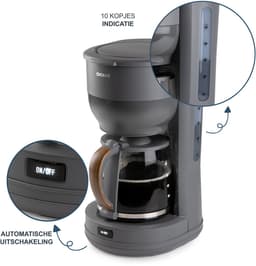 DOMO DO754K Koffiezetapparaat ‘Wood You’ - Filterkoffie – 1,25 L – Grijs - Houtlook — thumbnail 3
