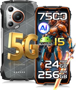 Blackview BL7000 - Smartphone 5G - 6.78 inch - Android 15 - 24GB RAM - 256GB ROM - 50MP Camera - 7500mAh - IP68 Waterdicht - NFC - OTG - GPS - FM - Oranje — thumbnail 1