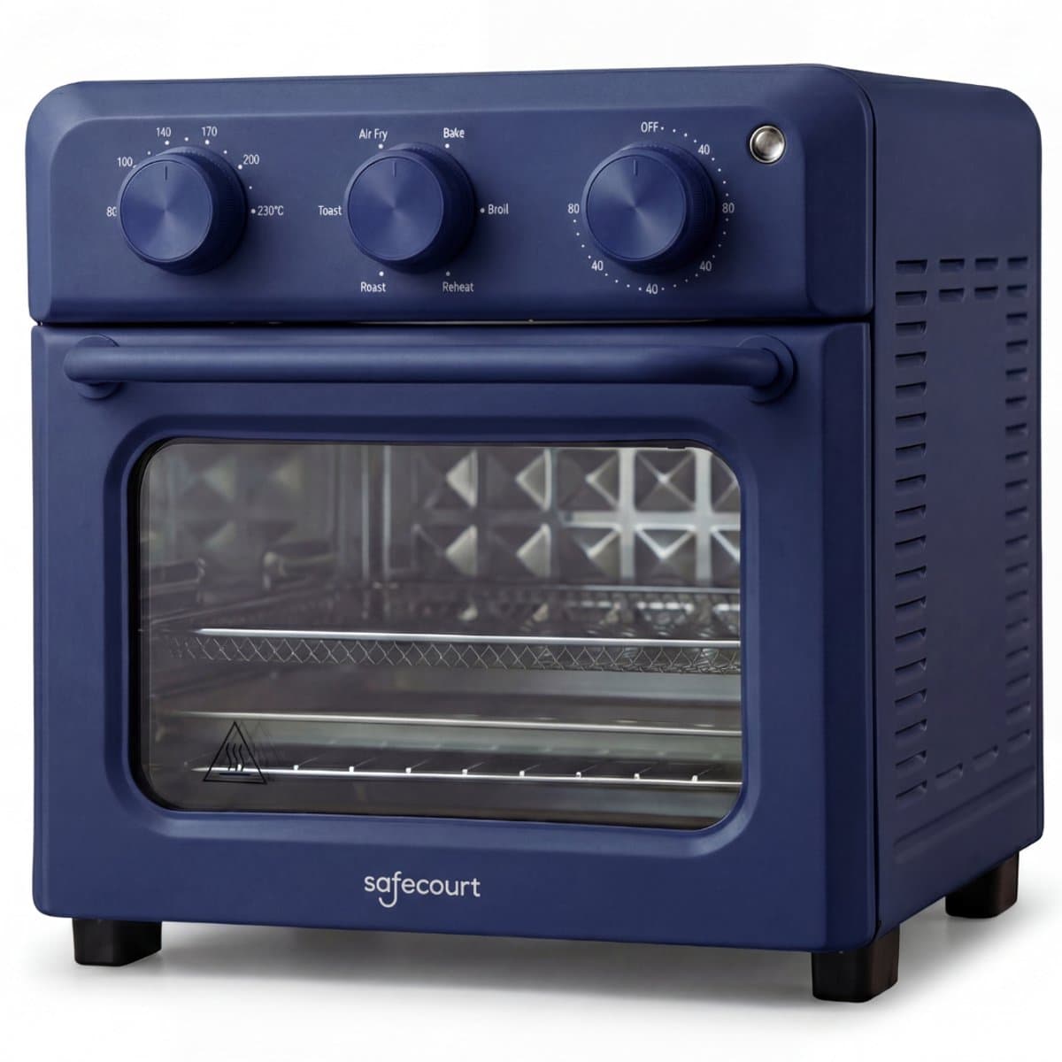 Safecourt 6-in-1 Airfyer oven - 100% PFAS-vrij - 6 programma’s - 80 tot 230 graden - Airfryer, bakken, roosteren, toasten, grillen & opwarmen - Blauw — afbeelding 1
