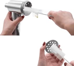 Metalen Gastronomische Pastapersbevestiging voor Kitchenaid Keukenmixer - Duurzaam Metalen Pastamacheropzetstuk - met 3 Verwisselbare Platen - voor Verse Zelfgemaakte Pasta — thumbnail 3
