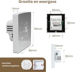 NBAP® Thermostaat voor cv - Draadloos met Wifi - Met App - Wit — thumbnail 3