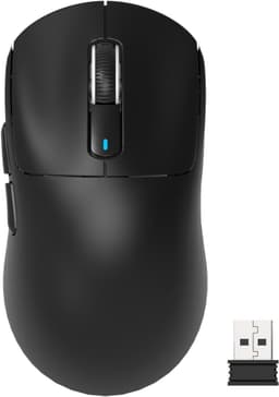 ATTACK SHARK Draadloze Gaming Muis - Wired/2.4G/BT5.4 - Lichtgewicht 49G - PAW3395 - 26000DPI - Zwart — thumbnail 1