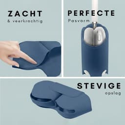 Ainy - Blauw Case Accessoires - Koptelefoon hoes geschikt voor Apple Airpods Max | Zacht Polyester Siliconen Syntetisch Leer materiaal | Magneet sluitingen — thumbnail 5