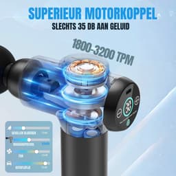 SCH® Massage Gun Professioneel - Massage Gun - Zwart - 13cm x 15cm x 5cm — thumbnail 3