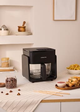 Heteluchtfriteuse Glas 4.2L Zwart voor Gezond Frituren 1300W — thumbnail 4
