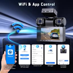 4-kanaals Dashcam – Auto Camera – Parkeercamera – 360 Graden Beveiliging – Voertuigcamera – 2K Ultra HD Frontcamera – Nachtzicht en App-bediening — thumbnail 4