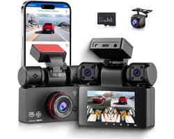 4-kanaals Dashcam – Auto Camera – Parkeercamera – 360 Graden Beveiliging – Voertuigcamera – 2K Ultra HD Frontcamera – Nachtzicht en App-bediening