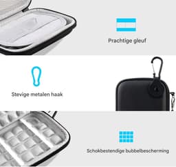 Ynkkvre - Harde Schijf Draagtas - Opberghoes - Powerbank Organizer - Waterafstotende Beschermhoes - Schokbestendig Ontwerp Voor 1-6 TB 2.5" HDD/SSD - 1 Stuk - Zwart — thumbnail 2