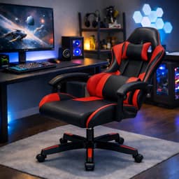 Bayt Gamestoel - Gaming chair - Gamingstoel - Comfort gamer stoel - Zwart en rood — thumbnail 3