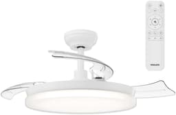 Philips Solr Plafondventilator met LED-lamp - 3 Intrekbare bladen - Diameter: 106cm - Drie tinten wit licht (2700K / 4000K / 5500K) - Dimbaar tot 10% - Afstandsbediening - Wit - 4500 Lumen — thumbnail 1