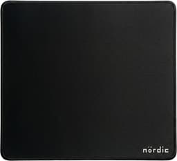 NÖRDIC muismat 45x40cm - Anti-slip onderkant - Elastan stoffen bovenkant - Gestikte randen - Zwart — thumbnail 1