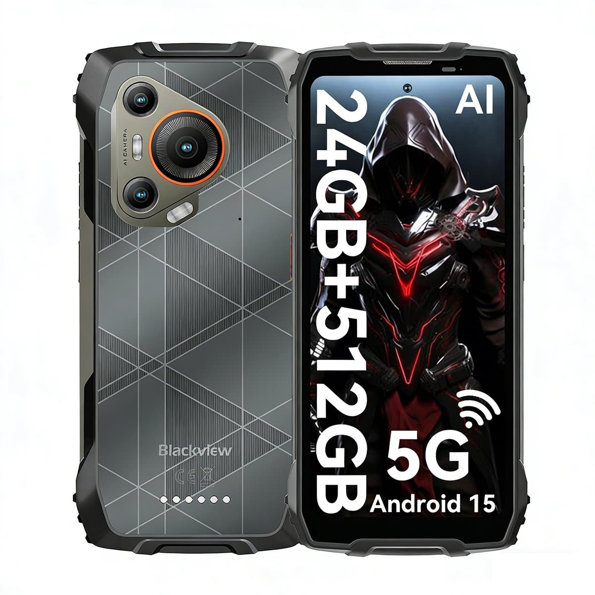 Blackview BL7000 - AI Robuuste Smartphone - 5G - 24GB RAM - 512GB ROM - 6.78 inch 120Hz - Robuuste Telefoon - IP68 Waterdicht - Nachtzicht - Android 15 - NFC - GPS - Zwart — afbeelding 1