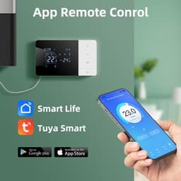 Slimme thermostaat voor cv | Wifi met Smart Life app | Touchscreen | Opbouw | Zwart wit — thumbnail 5