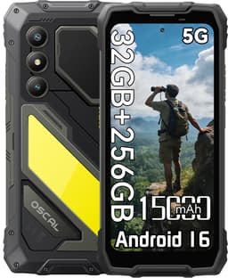 OSCAL PILOT 5 - Robuuste Smartphone - 5G - 36GB RAM - 256GB ROM - 6.67 inch 120Hz - 15000mAh Robuuste Telefoon - Android 16 - NFC - GPS - Zwart — thumbnail 1