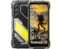 OSCAL PILOT 5 - Robuuste Smartphone - 5G - 36GB RAM - 256GB ROM - 6.67 inch 120Hz - 15000mAh Robuuste Telefoon - Android 16 - NFC - GPS - Geel