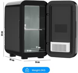 DnA® Mini koelkast 4L - Skincare & make-up fridge - Mini Koelkasten - Zwart - 17cm x 14cm x 27cm — thumbnail 3