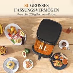 Grote heteluchtfriteuse 8L met 8 programma's en 1700W - Gezond Frituren — thumbnail 2