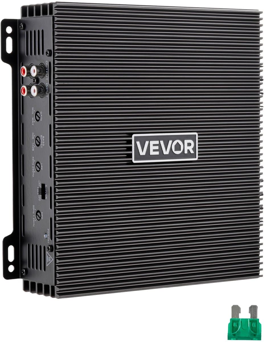 VEVOR 2-Kanaals Auto-Versterker, Klasse Ab Brugversterker, Max. 2 X 300 W Bij 4 Ohm / 2 X 600 W Bij 2 Ohm, Krachtige Versterker voor Suv's, Pick-Ups en Terreinwagens, Meerkanaals Audioversterker — afbeelding 1