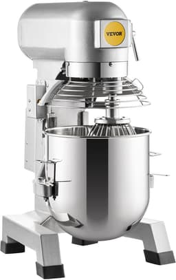 VEVOR Keukenmachine, CommerciëLe Kneedmachine met 30 Qt RVS Kom, 1500 W Zware Elektrische Keukenrobot 3 Snelheden 108/199/382 RPM, Deeghaak Klopklopper Inbegrepen, Staande Mixer voor Bakkerij Pizzeria — thumbnail 2