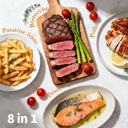Luchtfriteuse 4 liter - 8 voorkeuzes bakken roosteren grillen - digitale touchscreen - kijkvenster - shake-herinnering - 78 recepten - geschikt voor 4-8 personen - gemakkelijk schoonmaken antiaanbaklaag — thumbnail 4