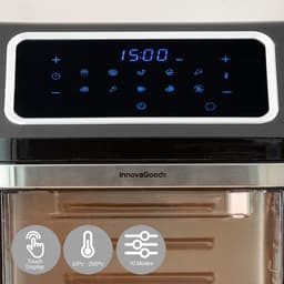 Grote Airfryer 12L - 1800W - RVS - Zwart - Hete Lucht Friteuse met Timer — thumbnail 5