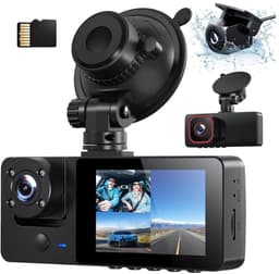 Quvo® Dual Dashcam - Dashcam Voor Auto 1080p - Voor en Achter Camera – Zwart - 11cm x 2cm x 6cm — thumbnail 1
