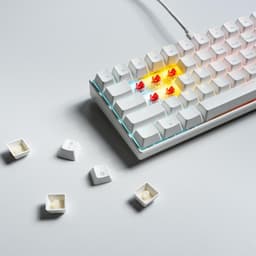 Furycube A61K - Mechanisch Gaming Toetsenbord - 61 Toetsen - Regenboogverlichting - Bedraad - Wit — thumbnail 5