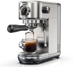 Norvia - Automatische espressomachine - Koffiemachine - 20 bar - Temperatuurregeling - 51 mm portafilter - Nauwkeurige smaak — thumbnail 1
